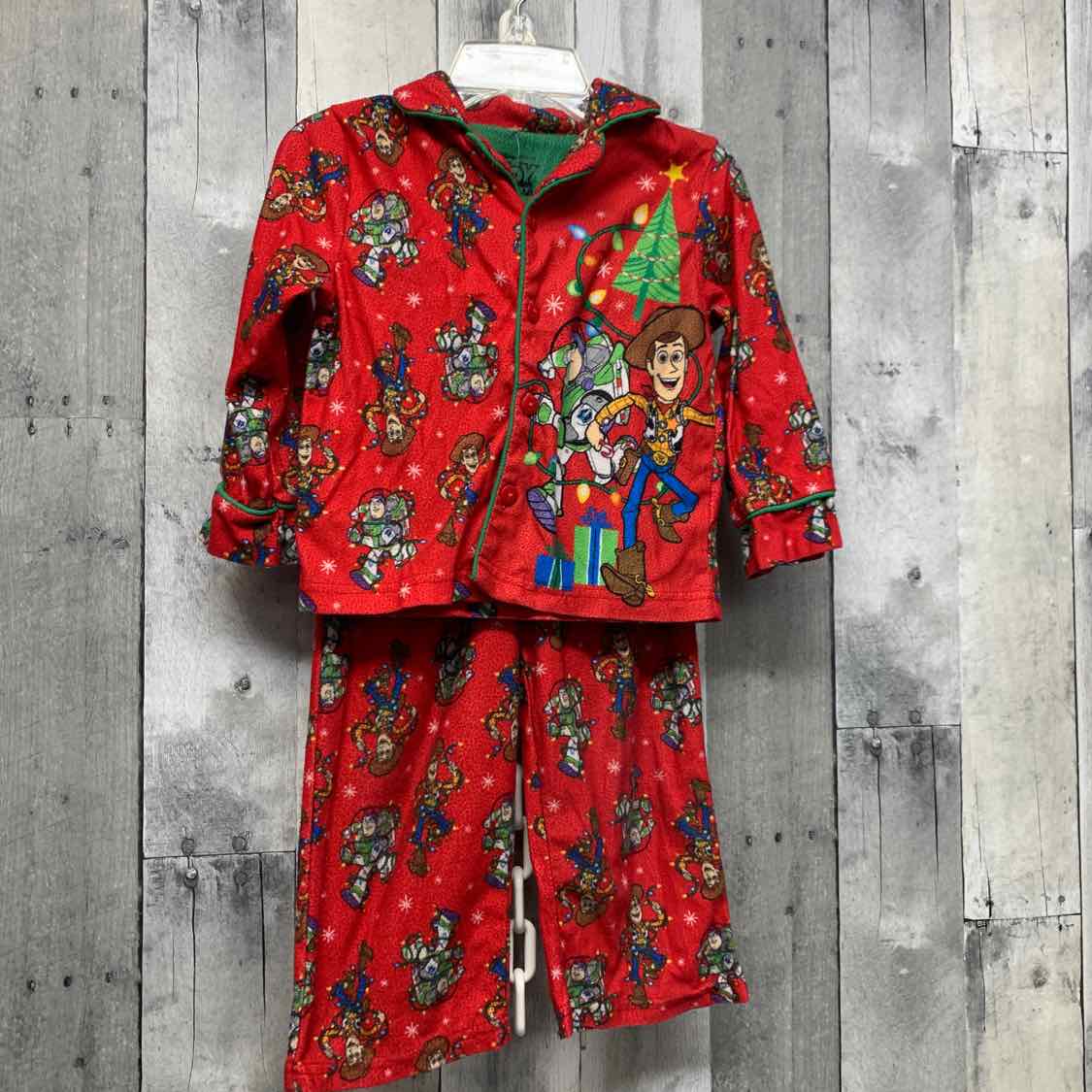 Size 3T Red Toy Story 2pc PJs