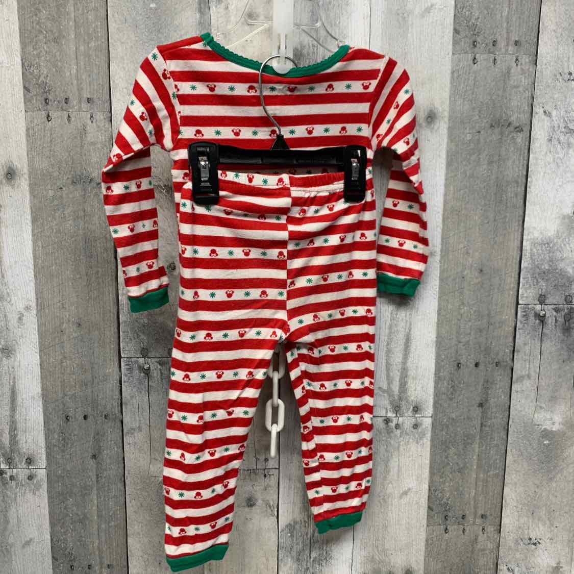 Size 3T Red/White Disney 2pc PJs