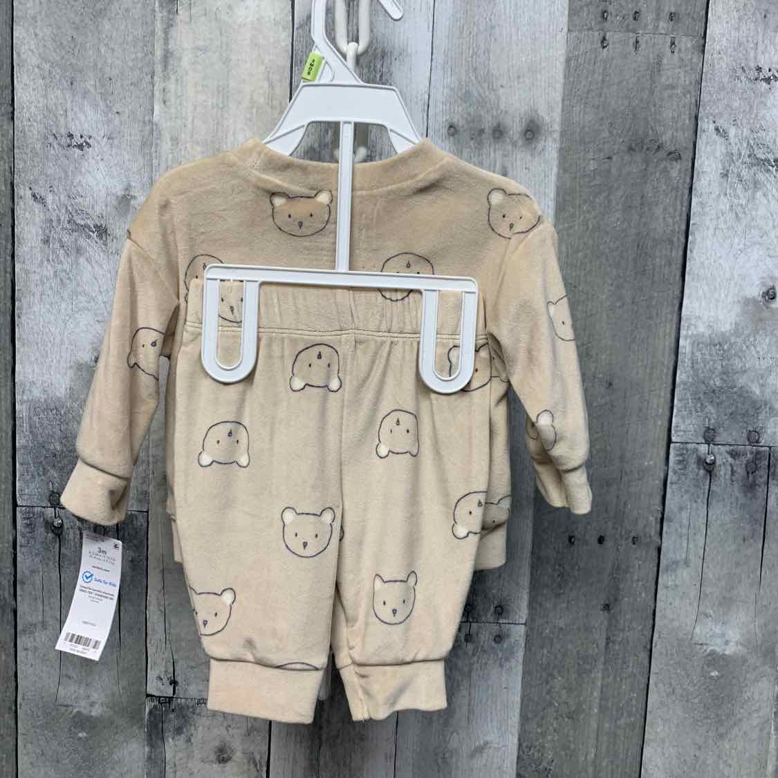 Size 3 Months Brown Print Carter's Sweats - 2pc