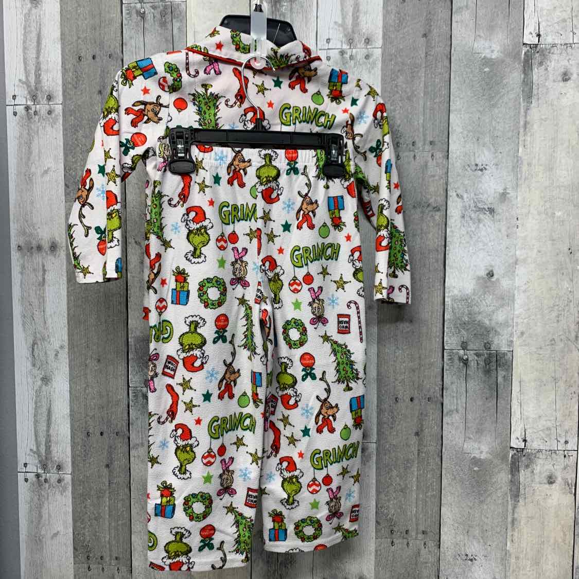 Size 4T White/Green Dr Seuss 2pc PJs