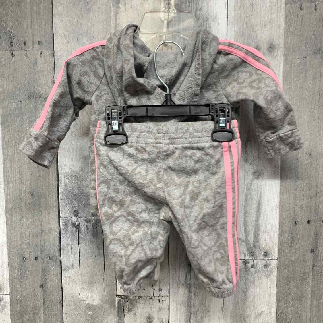 Size 0-3 Months Gray/Pink Sport Brand Jacket/Pants