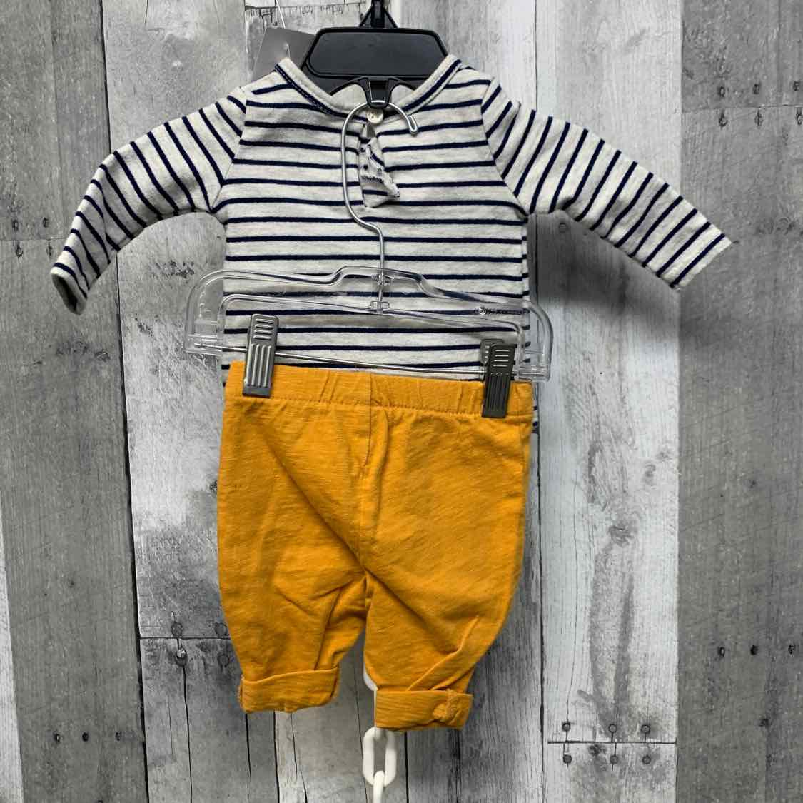 Size Newborn Navy/Yellow Carter's Shirt/Pants