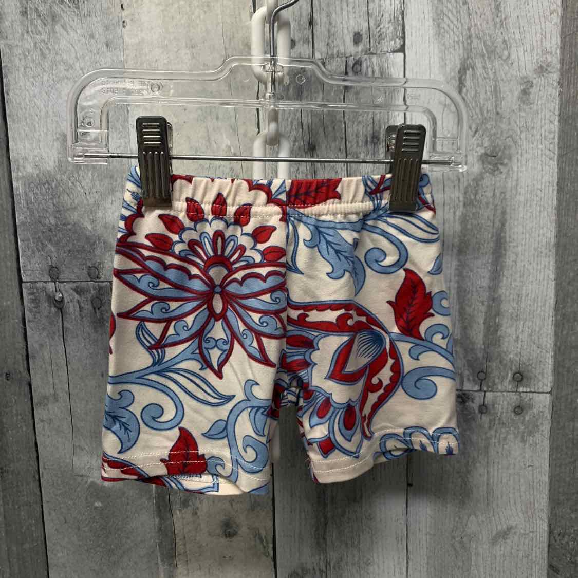 Size 12-24 Months White/Blue Dot Dot Smile Shorts - Athletic