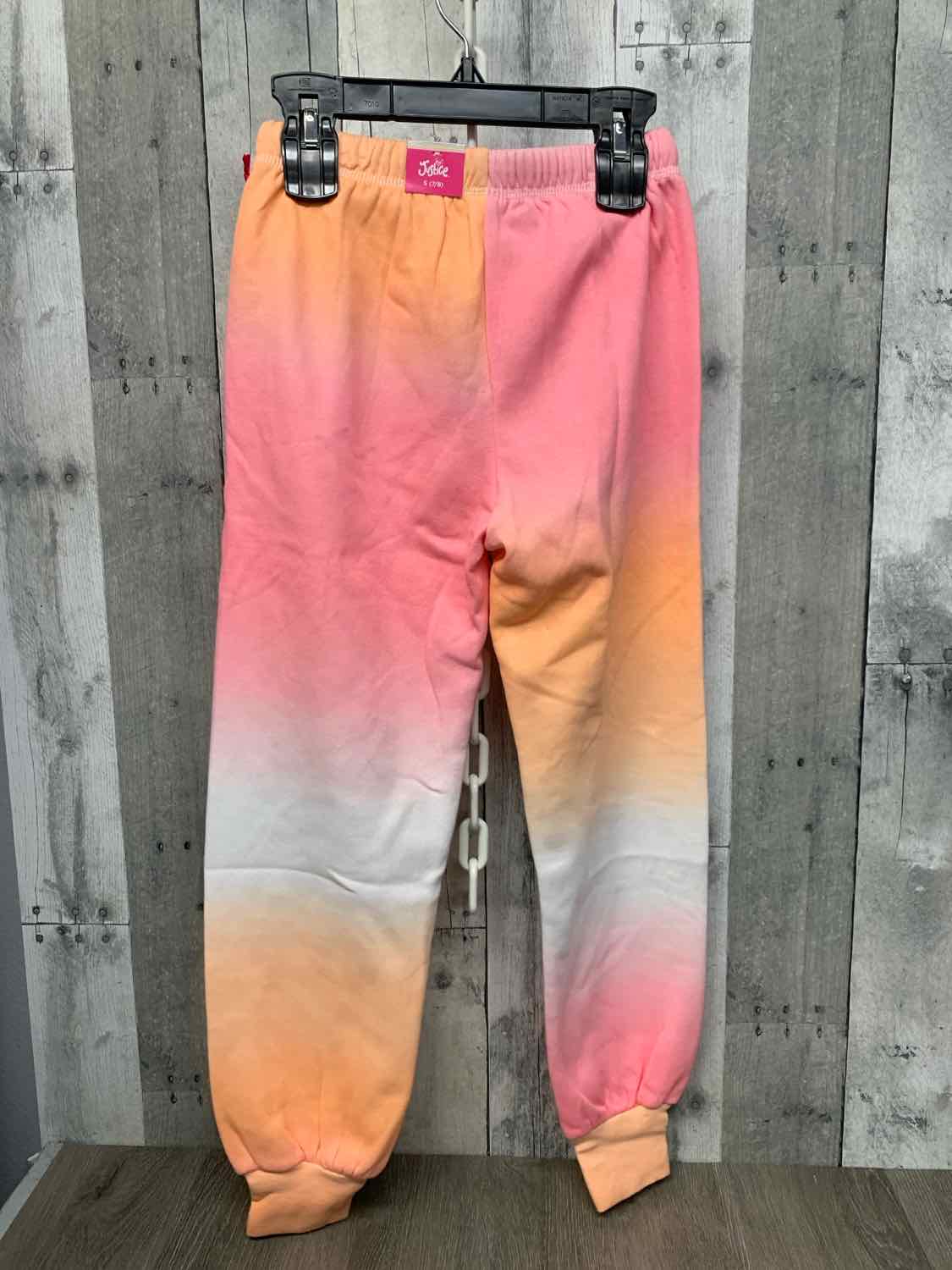 Size 7/8 Pink/Orange Justice Athletic Pants