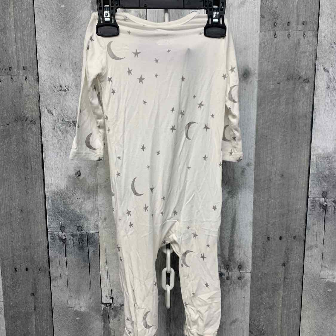 Size 6 Months White Print Just One You Footy PJs