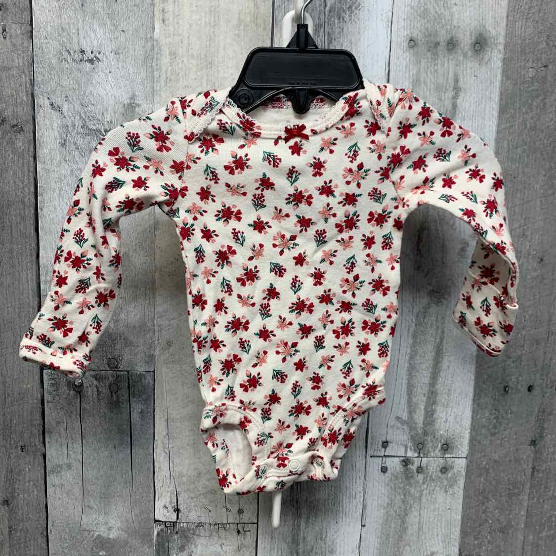Size Newborn White Print Carter's Bodysuit