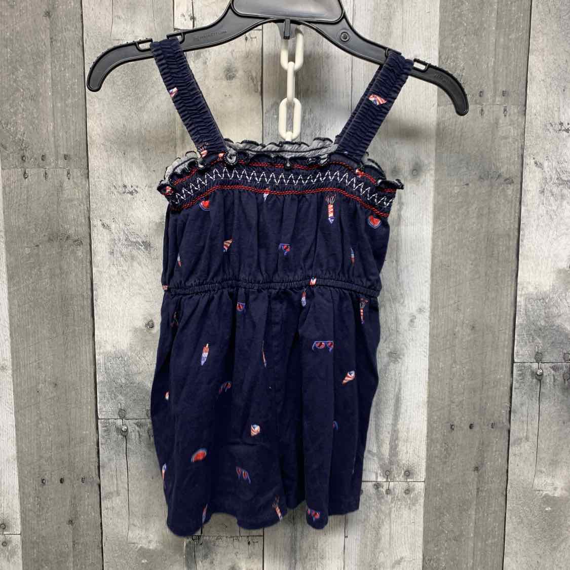 Size 5T Navy Print Carter's Romper