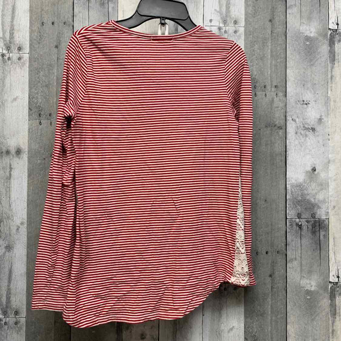 Size 12 Red/White Copper Key Long Sleeve Shirt