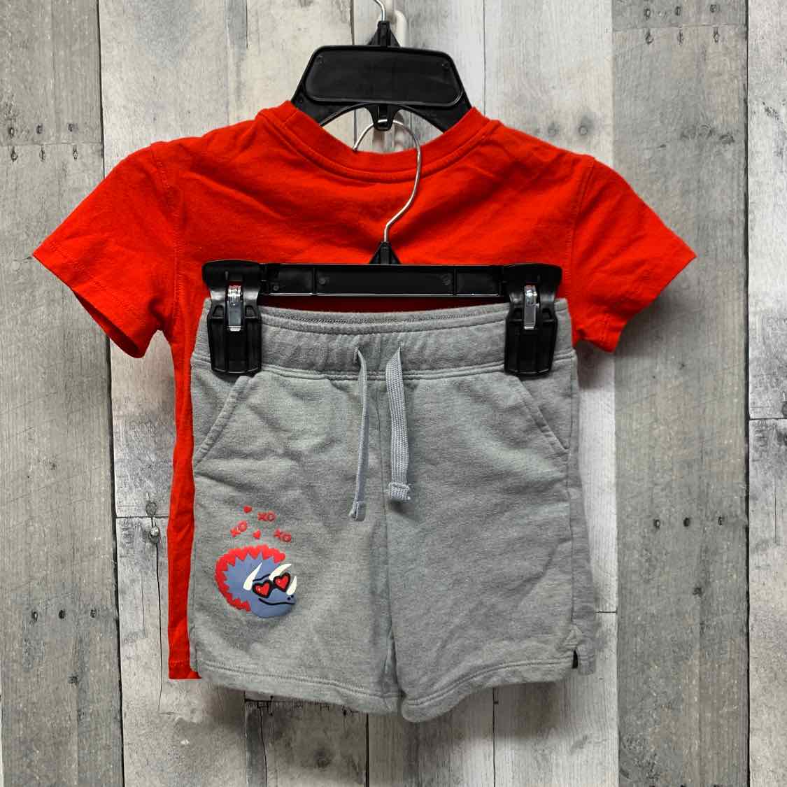 Size 4 Red/Gray Cat & Jack Shirt/Shorts