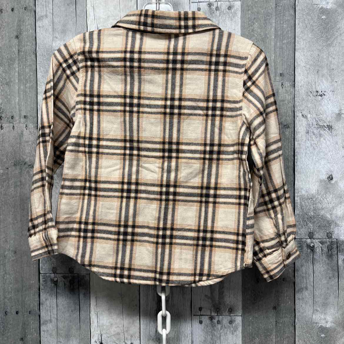 Size 5T Brown Plaid Old Navy LS Button Up