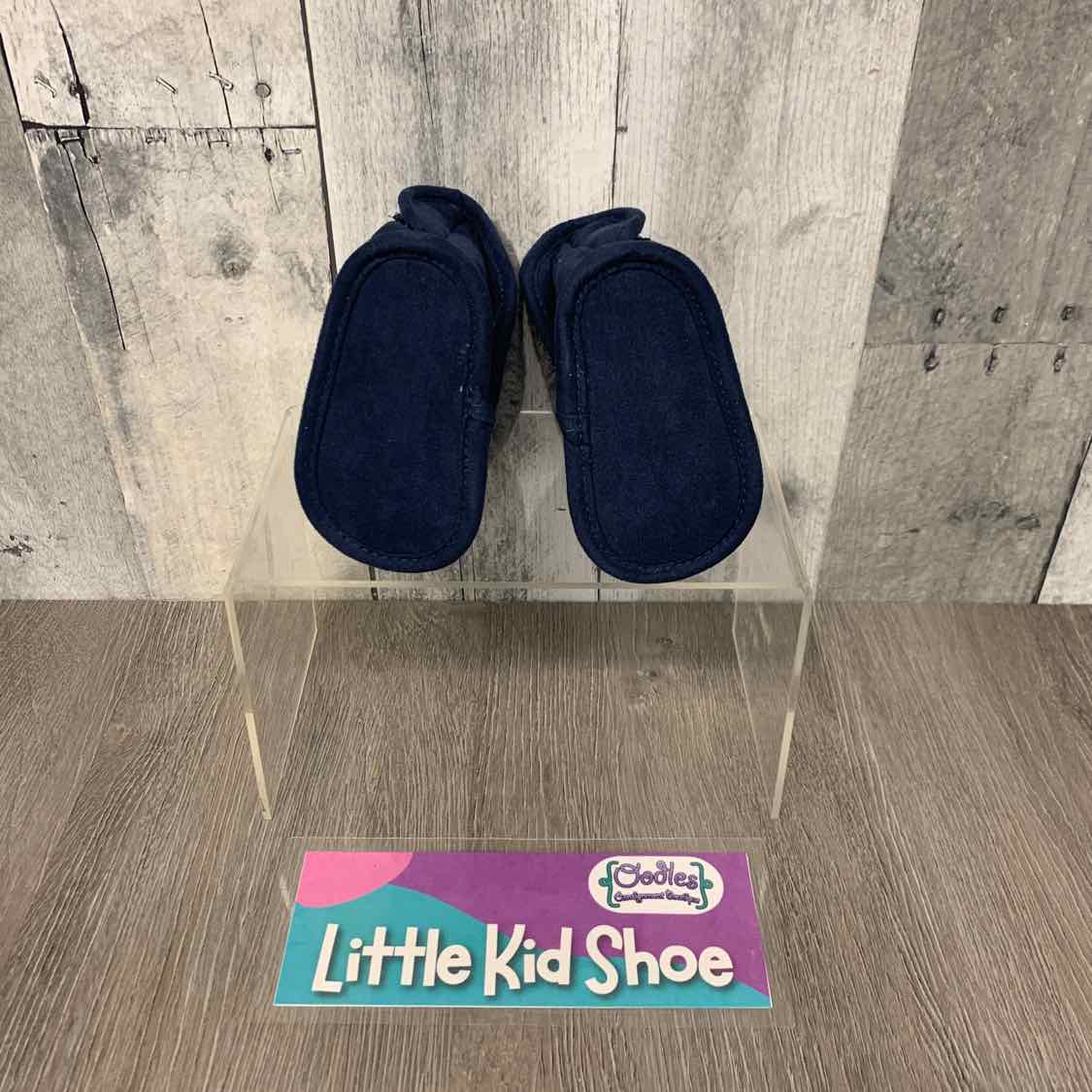 Size 0-3 Months Navy Stepping Stones Soft Sole Shoes - OodlesCB