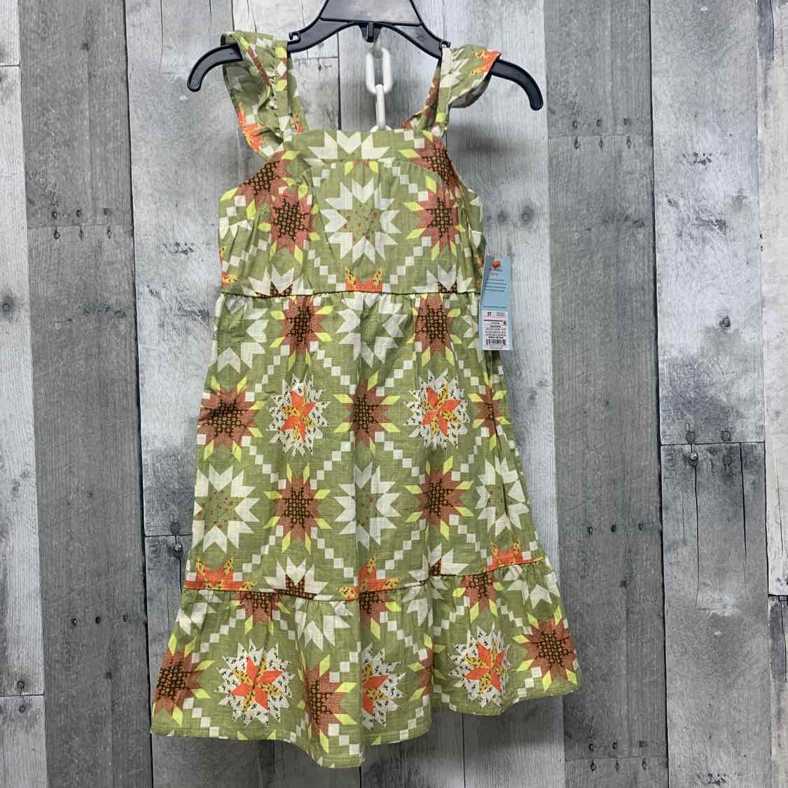 Size 2T Green/Orange Cat & Jack Dress - OodlesCB