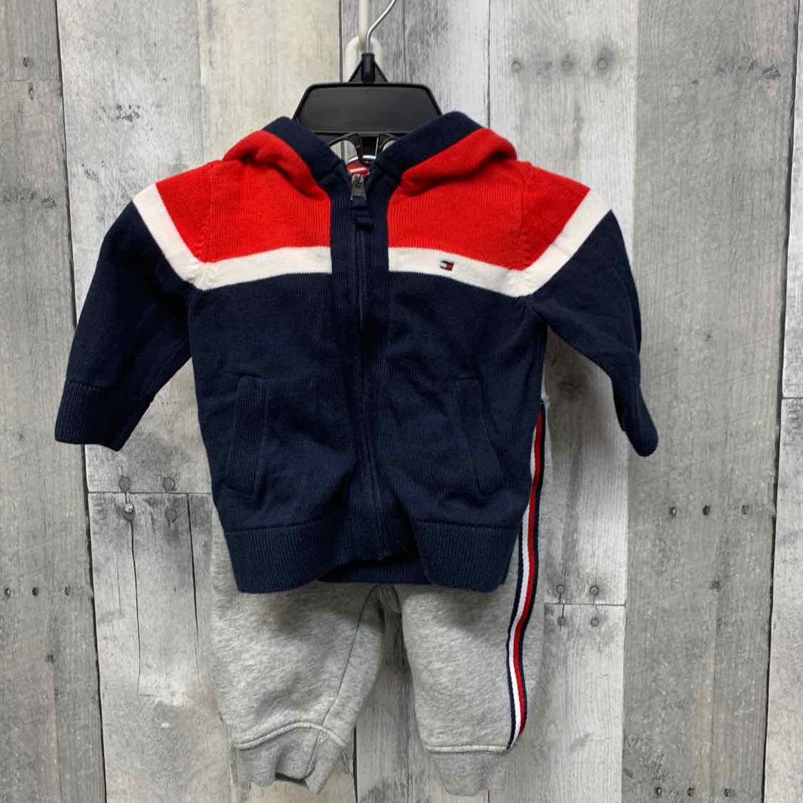 Size 3-6 Months Navy/Red Tommy Hilfiger Shirt/Pants