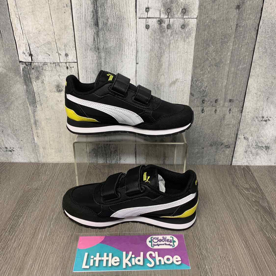 Size 1 Black/Yellow Puma Sneakers