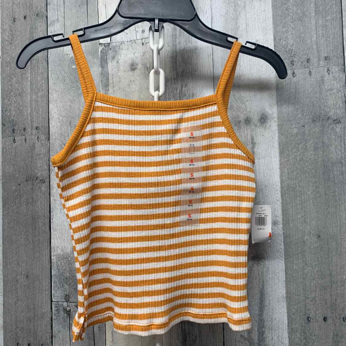 Size 6/7 Yellow Striped Old Navy Tank Top