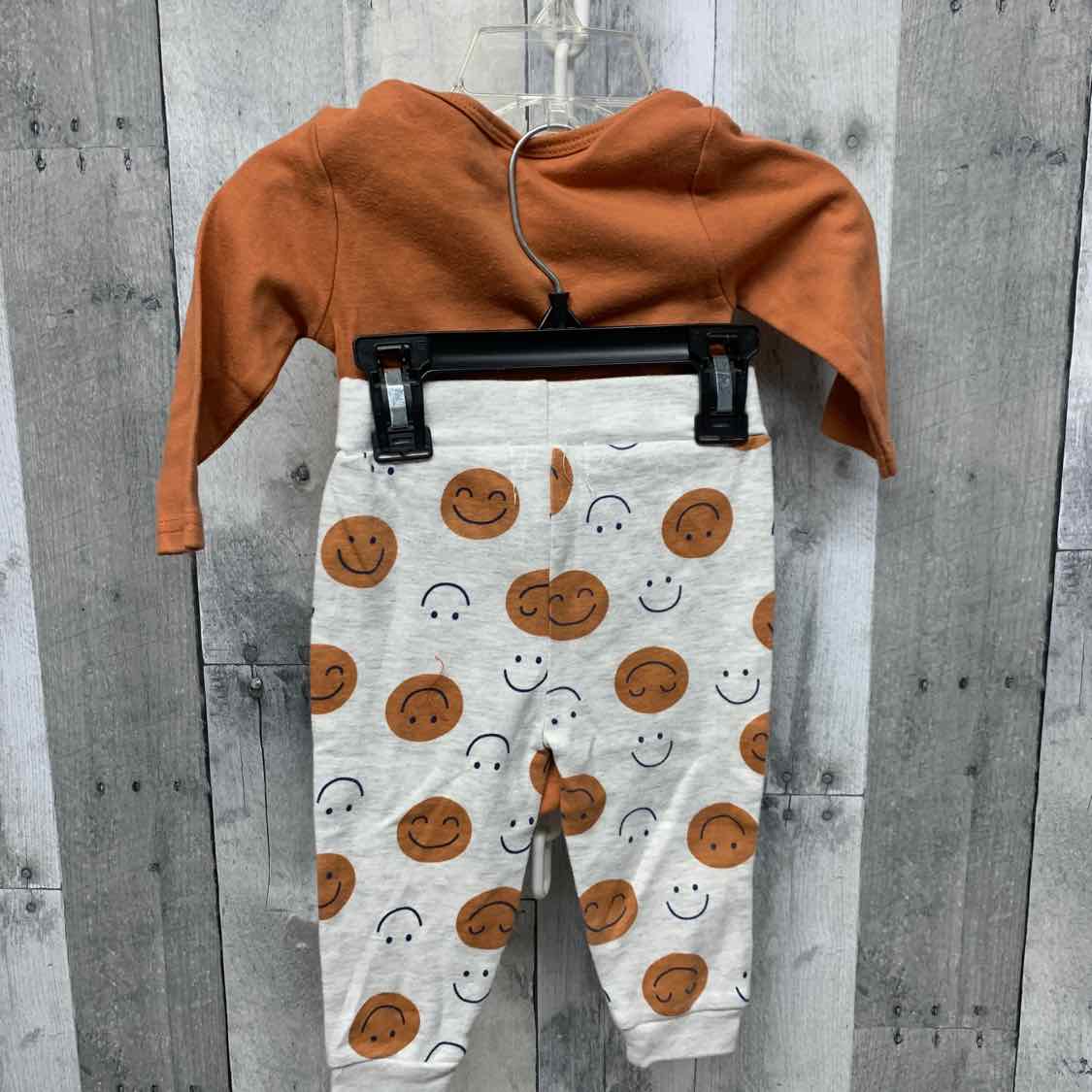 Size 6-9 Months Orange/Gray B Brand Shirt/Pants
