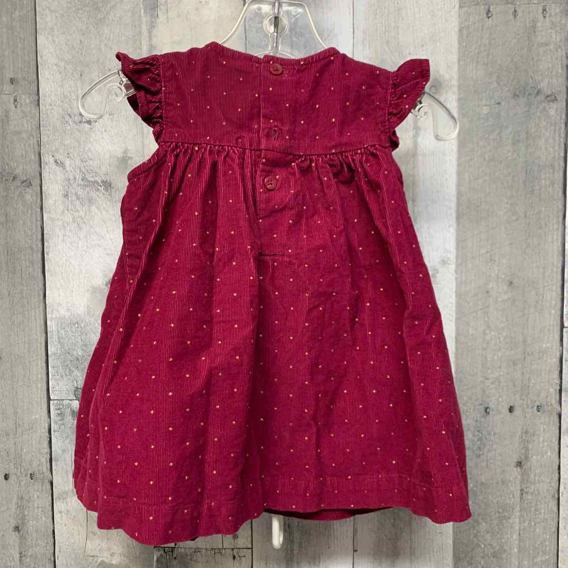 Size 6 Months Burgundy/Gold Carter's Dress