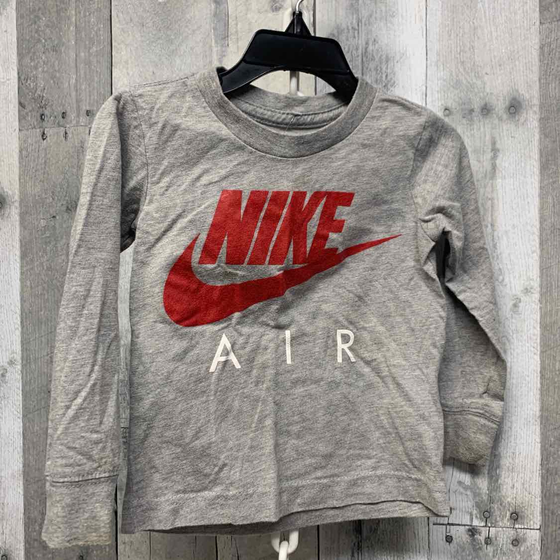Size 2T Gray/Red Sport Brand Long Sleeve Shirt