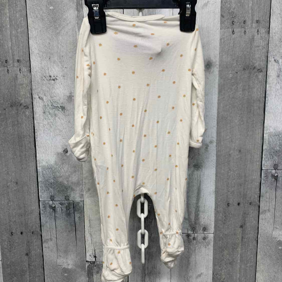 Size 0-3 Months White Print Cloud Island Footy PJs