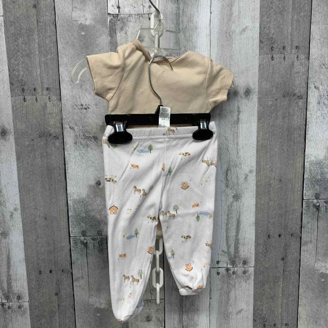 Size 3-6 Months Tan Print Kyle & Deena Shirt/Pants