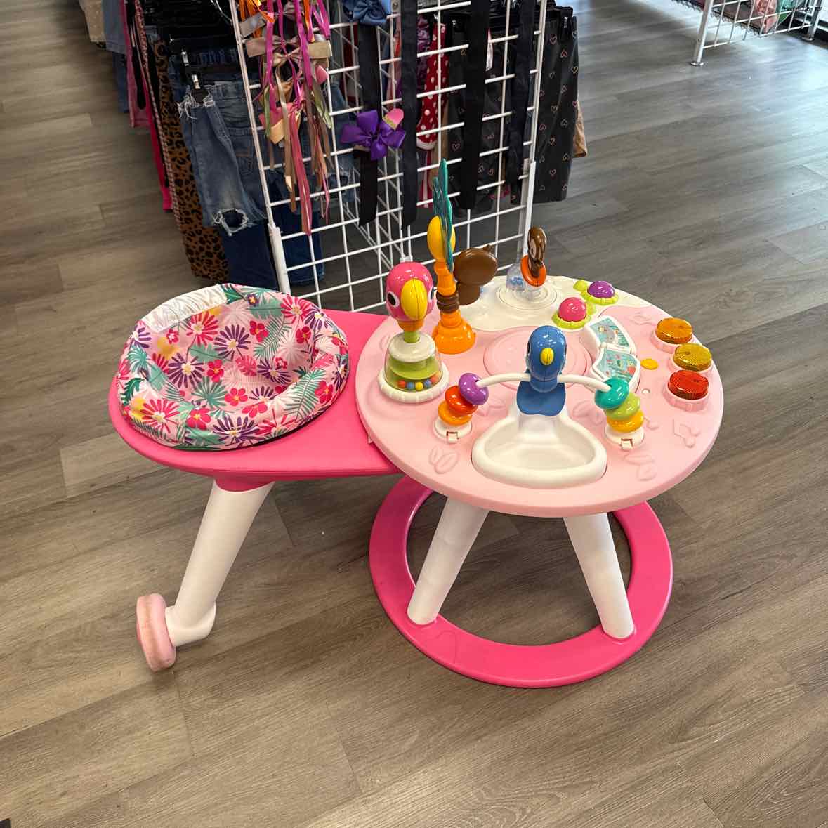 Bright Starts Pink Exersaucer - OodlesCB