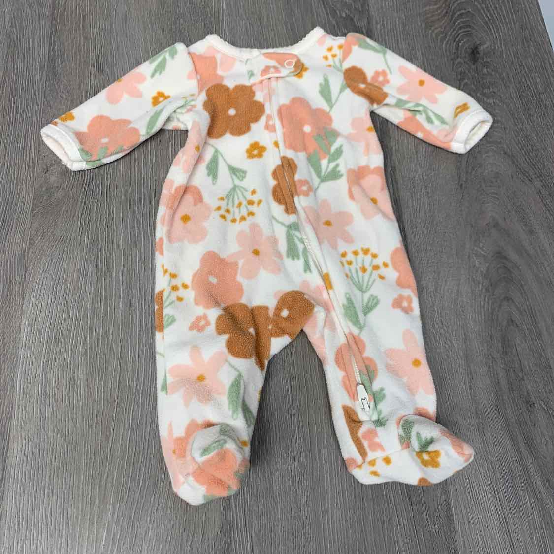 Size Preemie Tan Print Child of Mine Footy PJs