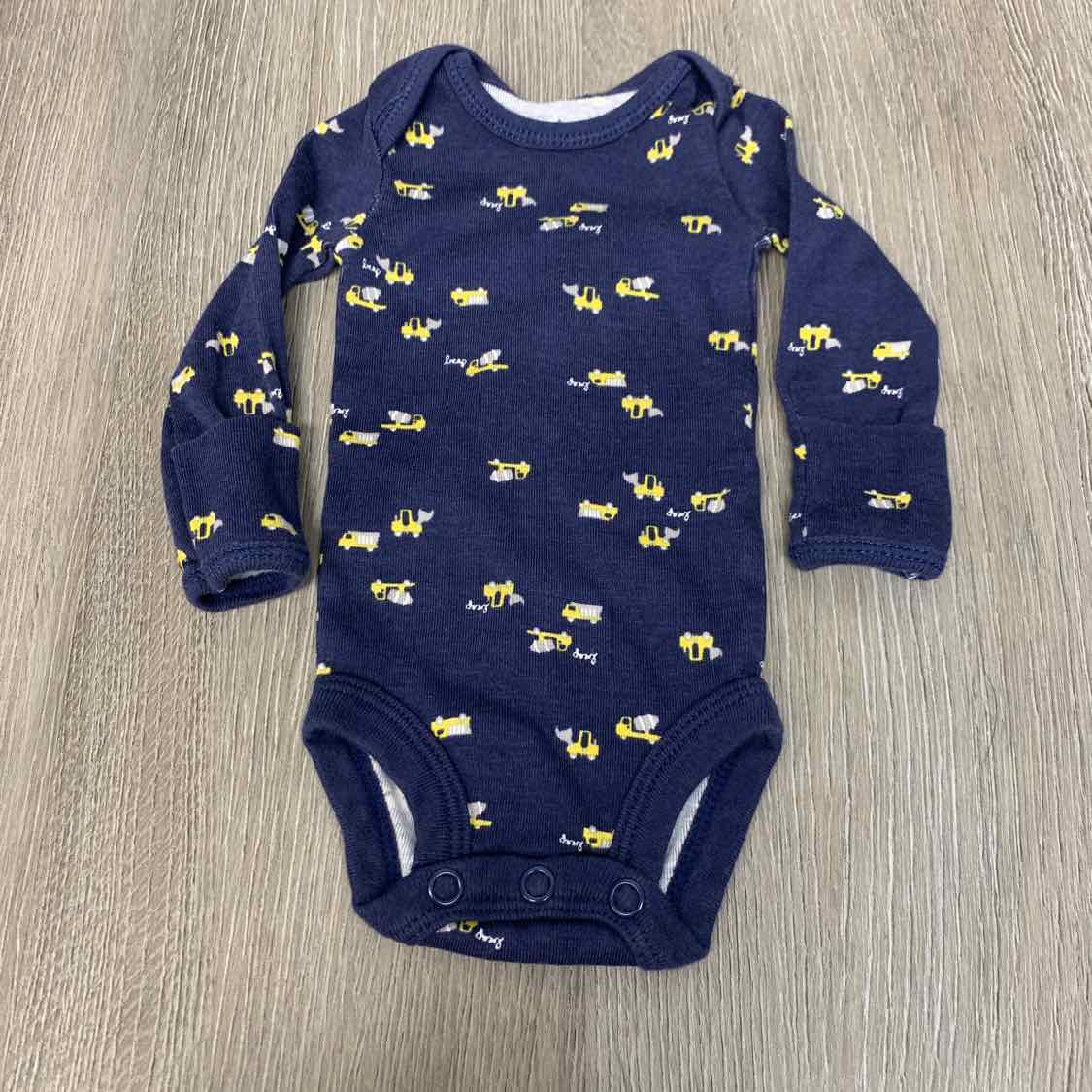 Size Preemie Navy Print Carter's Bodysuit - OodlesCB