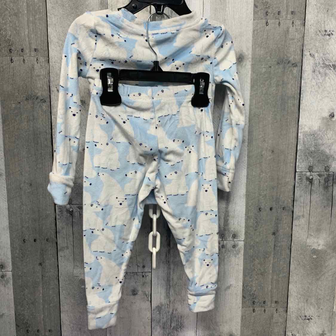 Size 2T Blue/White Holiday Brands 2pc PJs