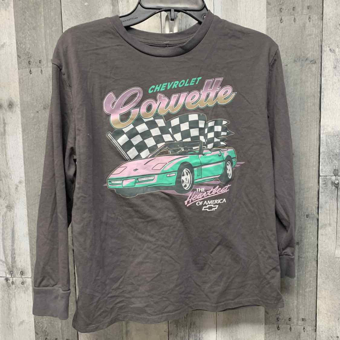 Size 8 Gray/Pink B Brand Long Sleeve Shirt