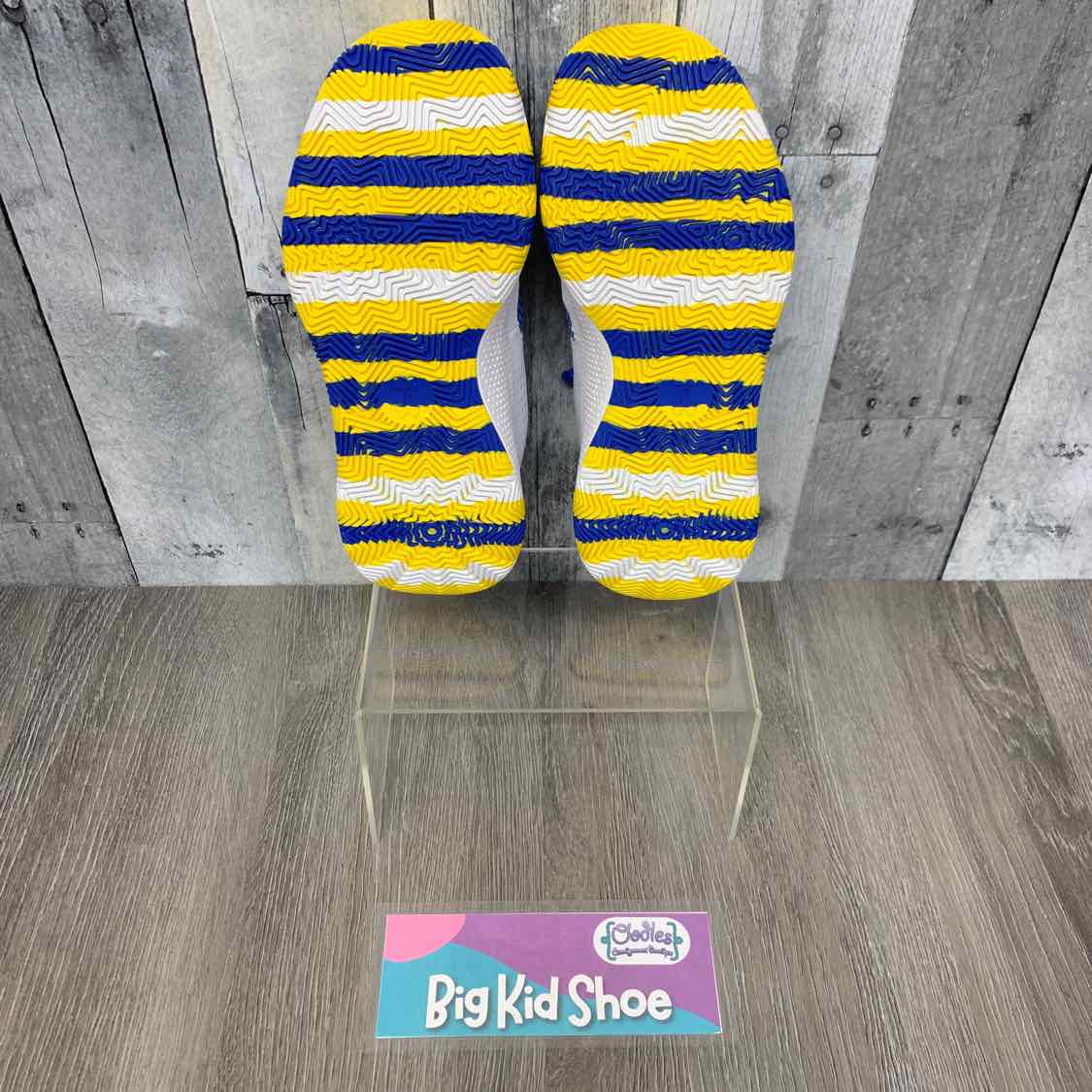 Size 4.5 Blue/Yellow Sport Brand Sneakers