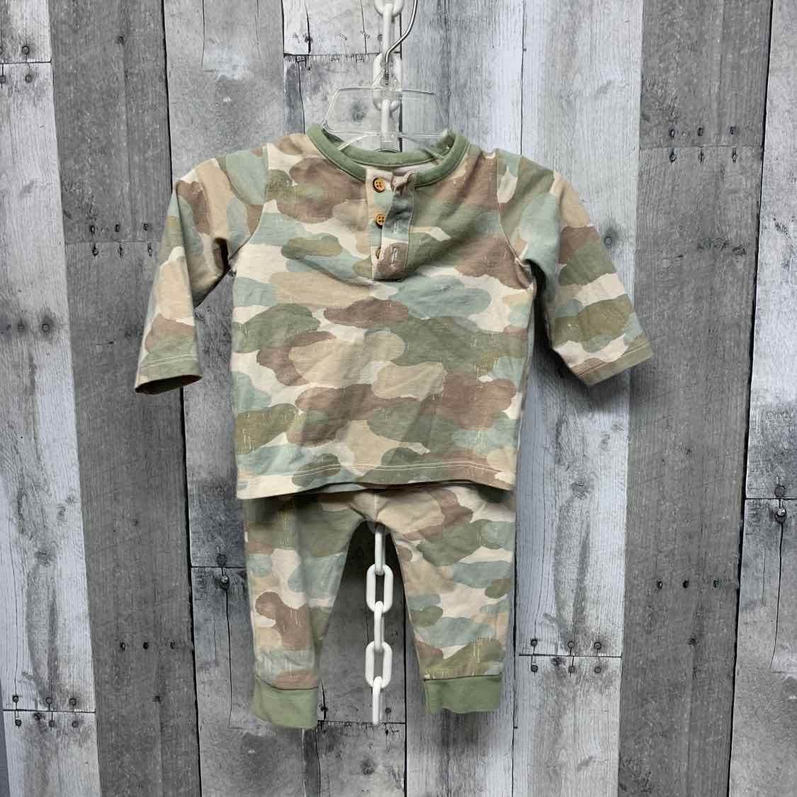 Size 3-6 Months Green Camo Cat & Jack Shirt/Pants
