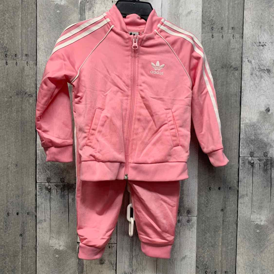 Size 12 Months Pink/White Sport Brand Jacket/Pants