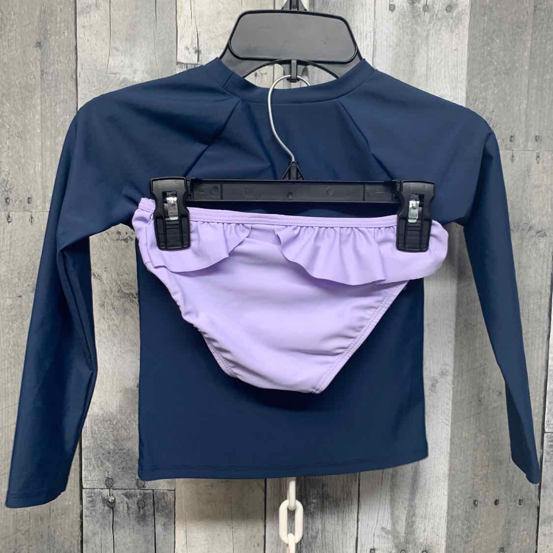 Size 5T Navy/Purple Old Navy Swim Suit - 2pc+ - OodlesCB