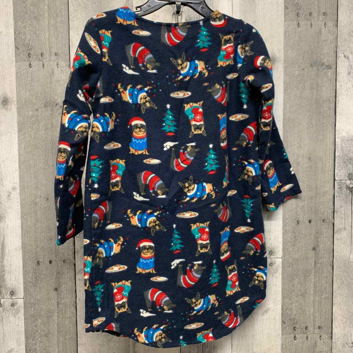 Size 3T Navy Print Lands' End LS Dress