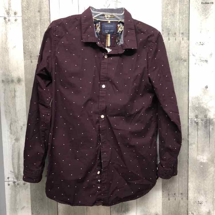 Size 13/14 Burgundy B Brand LS Button Up