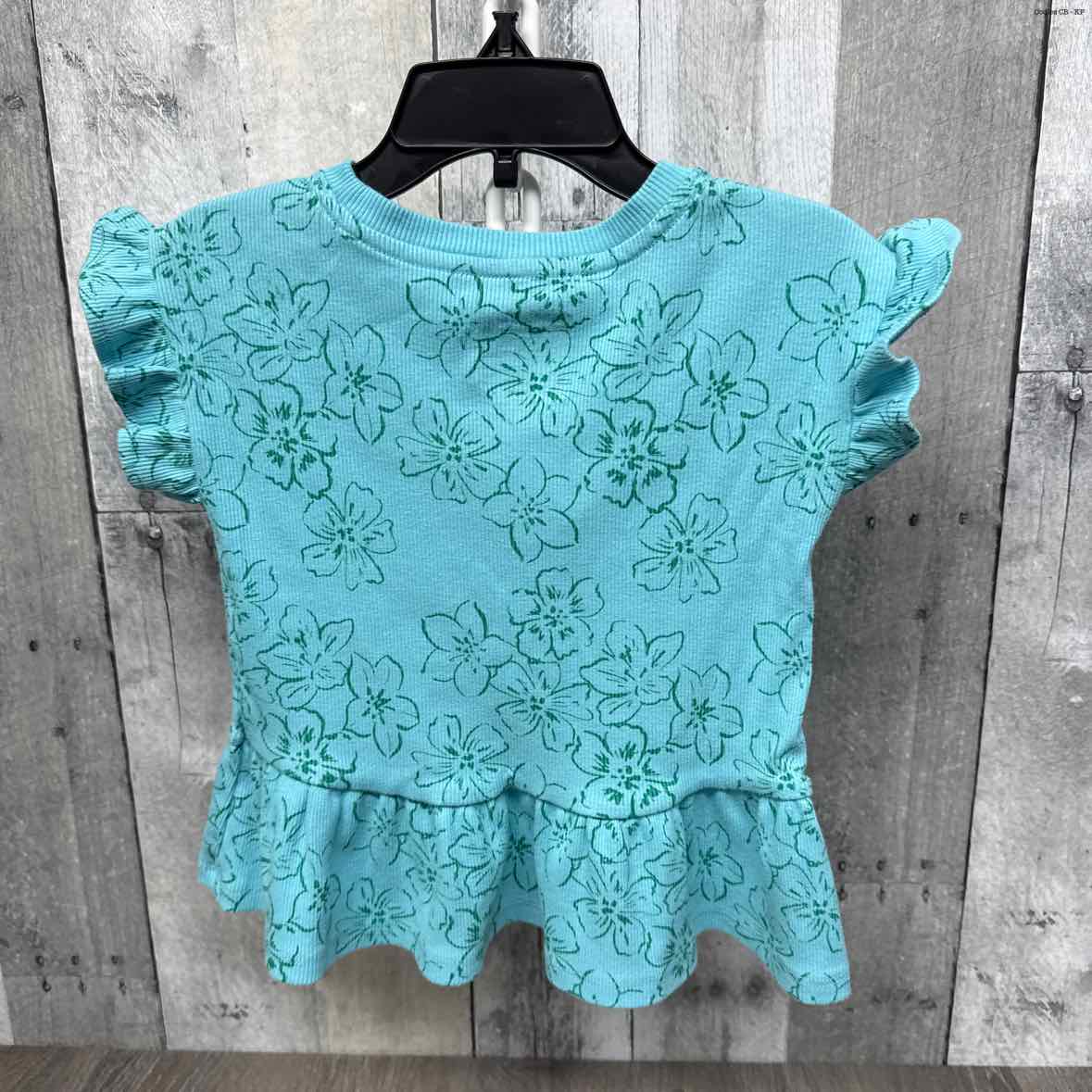 Size 4T Blue Floral Print Cat & Jack T Shirt