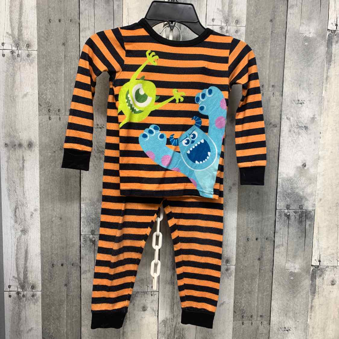 Size 5T Orange/Black Disney 2pc PJs