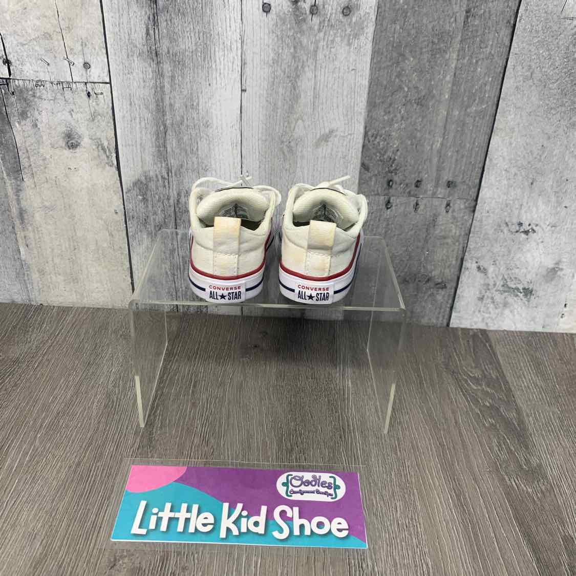 Size 2 White/Red Converse Sneakers