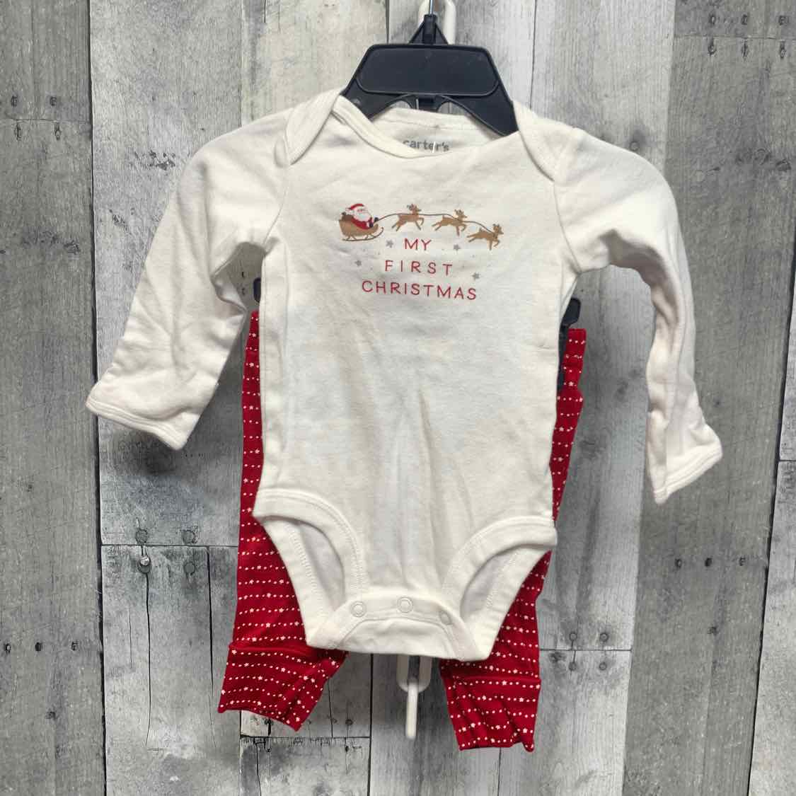 Size 0-3 Months White/Red Child of Mine Shirt/Pants
