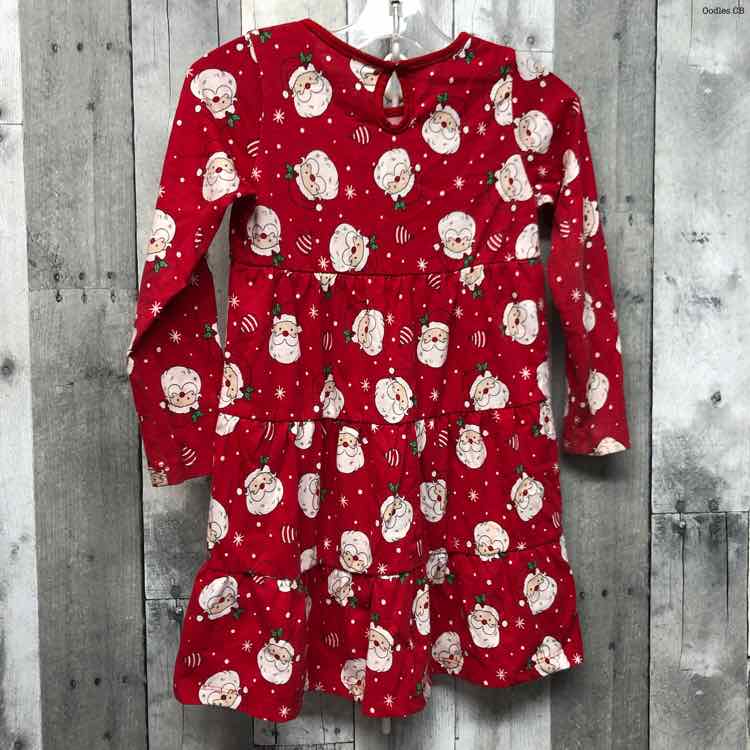 Size 5 Red Print B Brand LS Dress