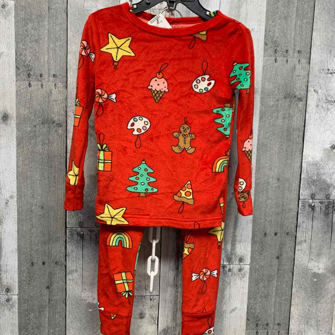 Size 3T Red Print Cat & Jack 2pc PJs