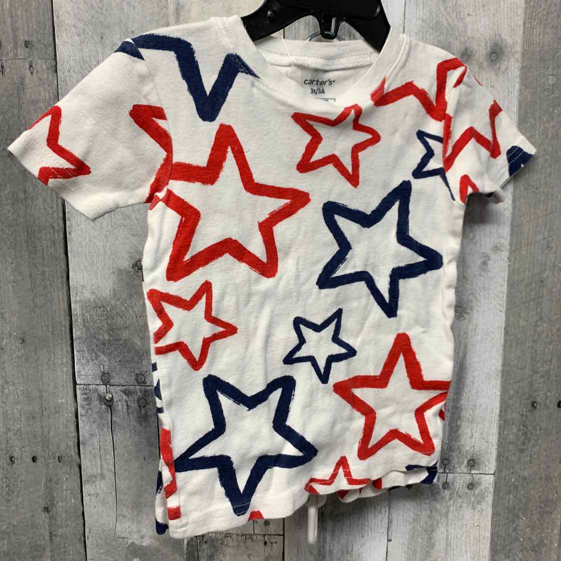 Size 3T White/Navy Carter's 2pc PJs