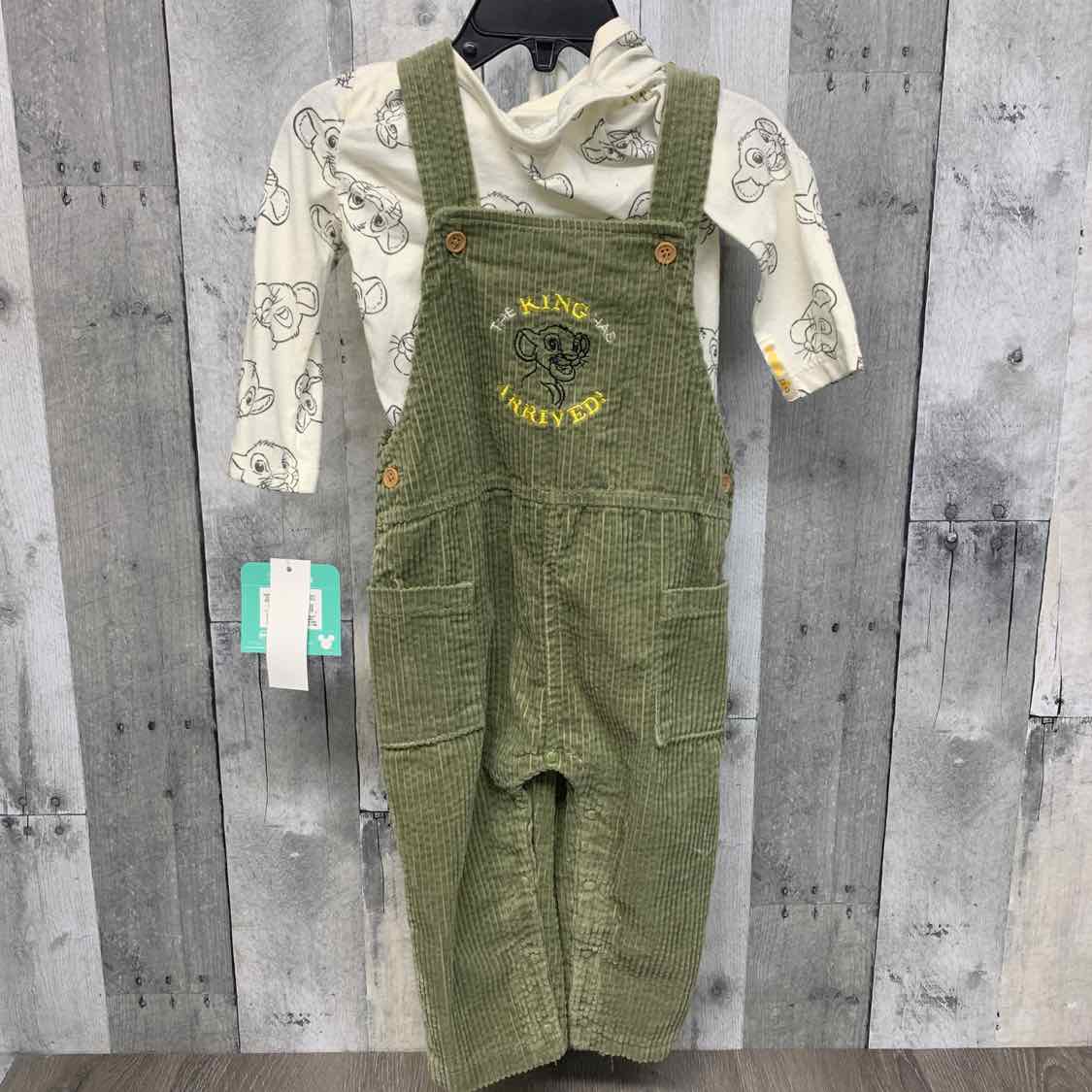 Size 18 Months Ivory/Green Disney Shirt/Pants