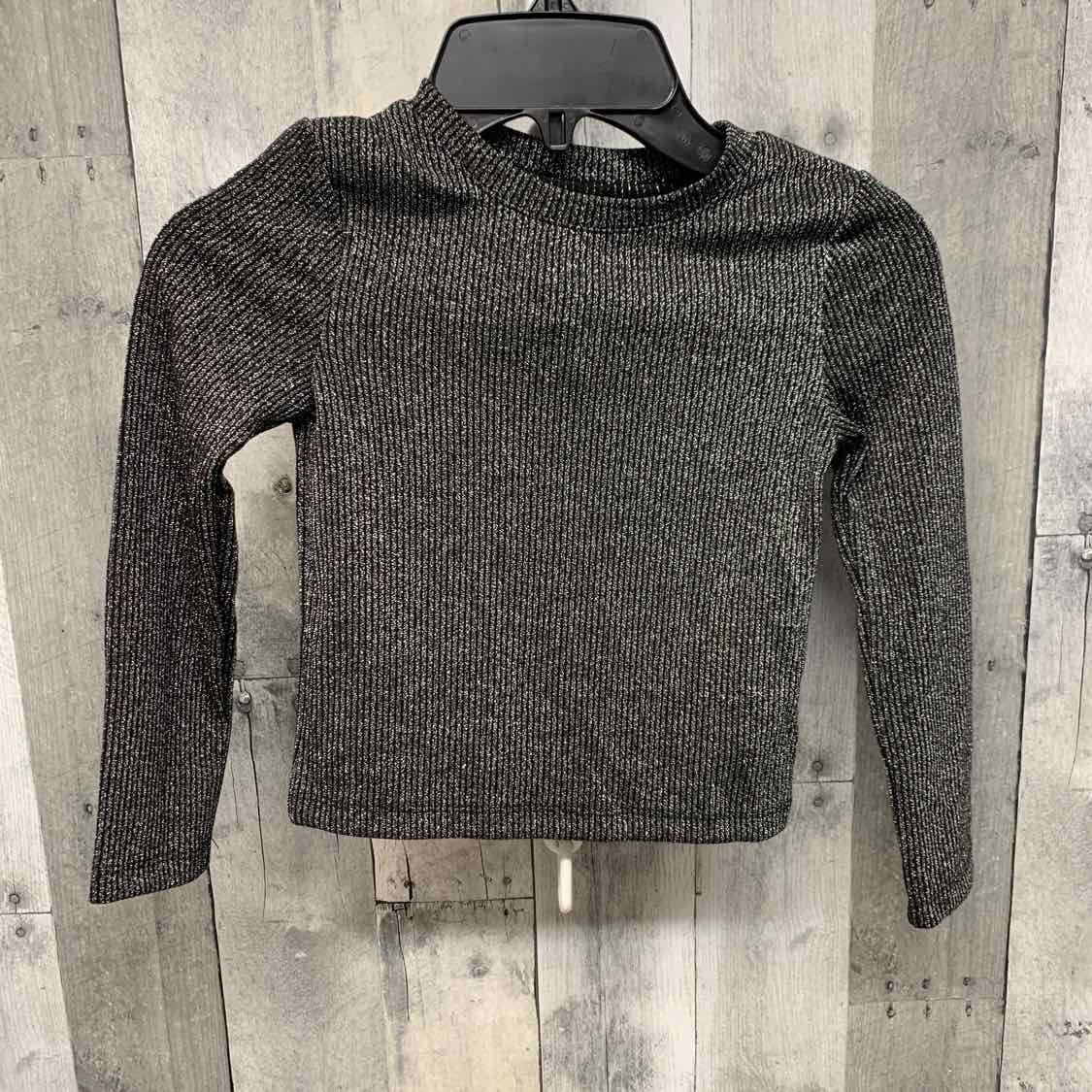 Size 4/5 Black/Silver Gap Long Sleeve Shirt