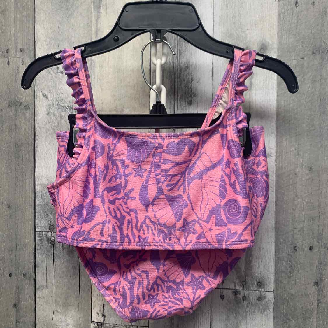 Size 10/12 Pink/Purple Cat & Jack Swim Suit - 2pc+ - OodlesCB