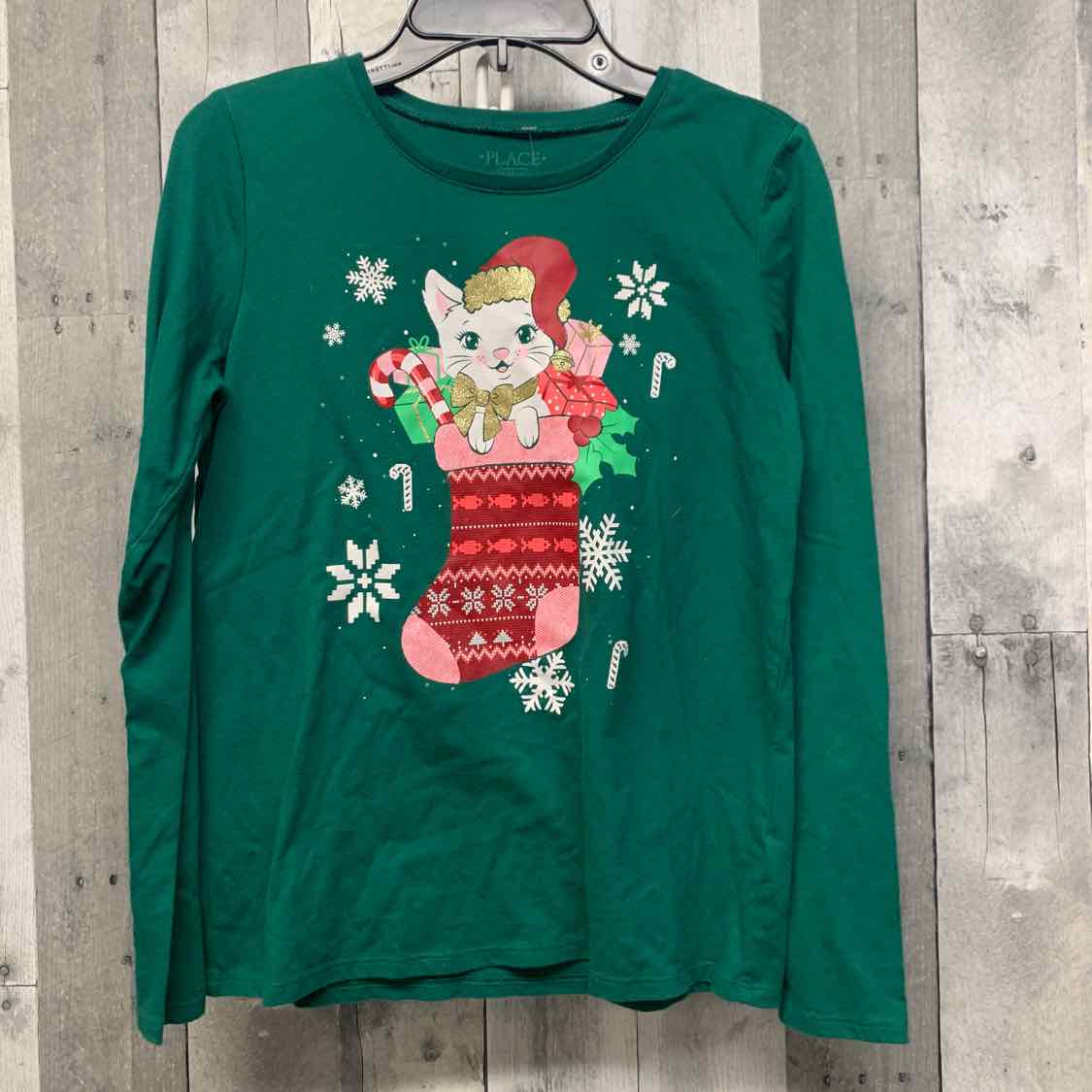 Size 14 Green Graphic Children's Place Long Sleeve Shirt