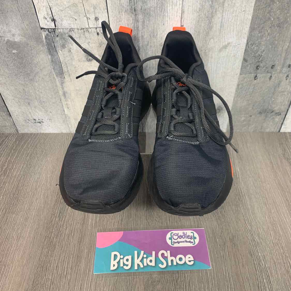 Size 4 Black/Orange Sport Brand Sneakers