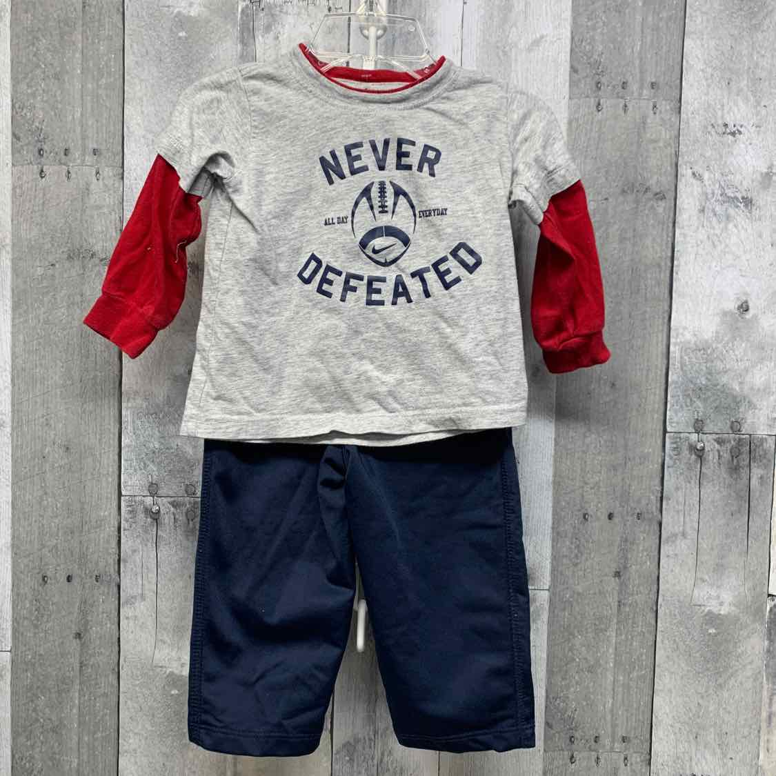 Size 18 Months Navy/Gray Sport Brand Shirt/Pants