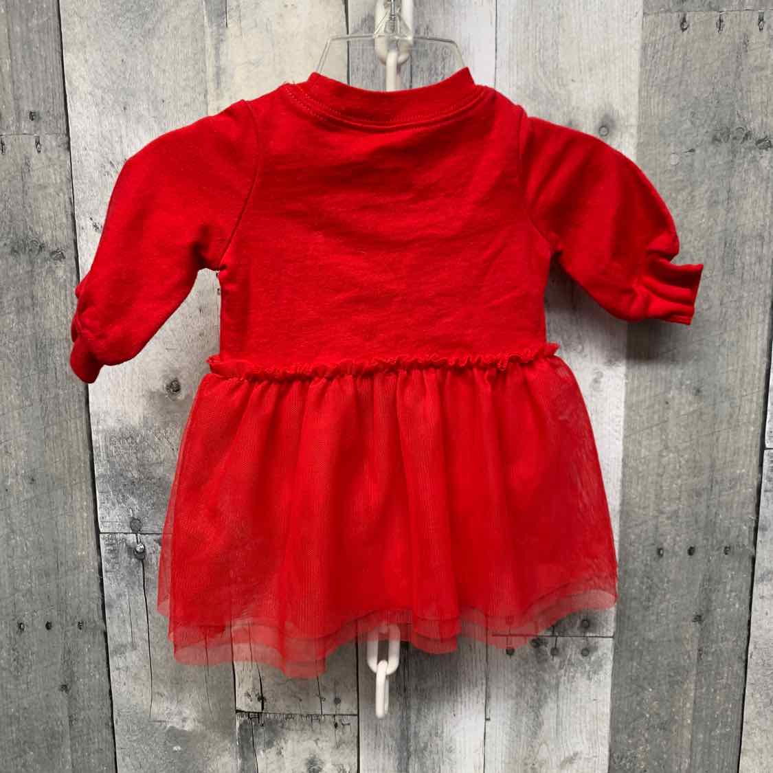 Size 3 Months Red Just One You LS Dress