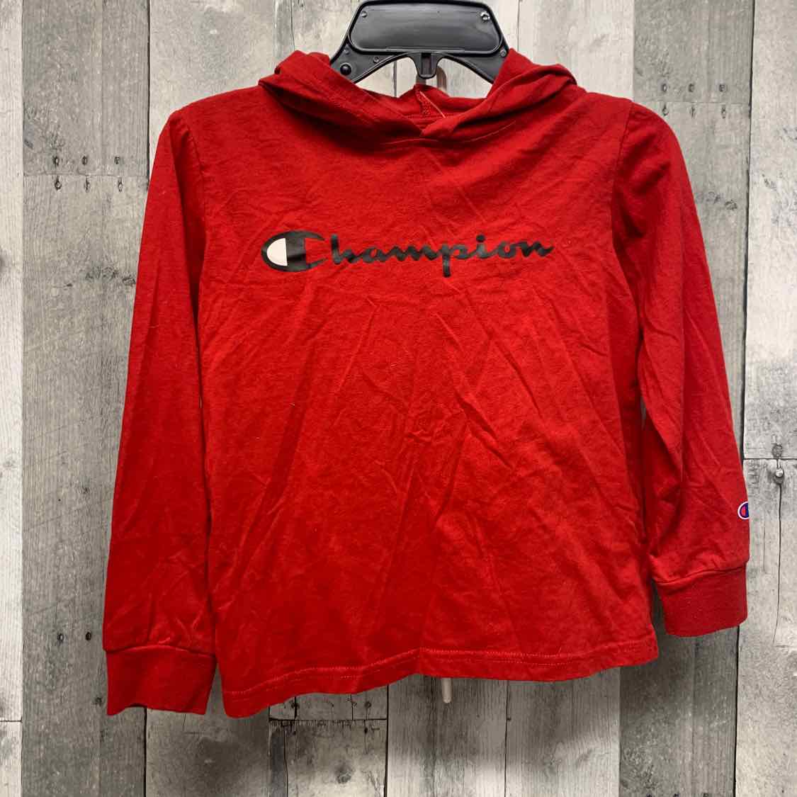 Size 7 Red/Black Champion Long Sleeve Shirt